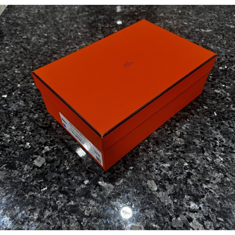 Hermes Paris Authentic Orange Shopping Gift Shoe Empty Box